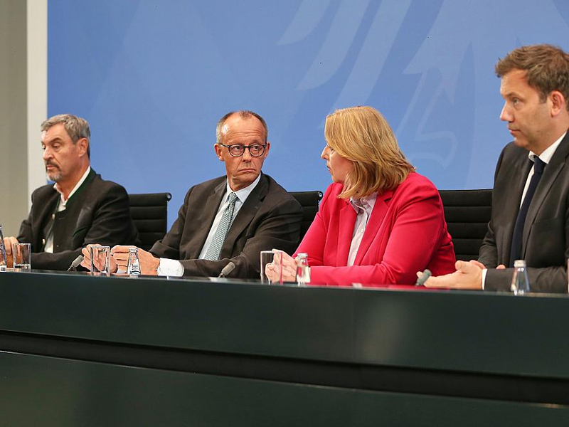 Söder, Merz, Bas und Klingbeil am 03.09.2025 - Foto: über dts Nachrichtenagentur