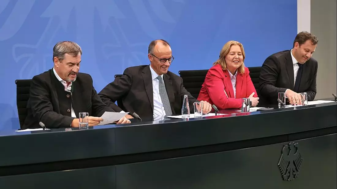 Söder, Merz, Bas und Klingbeil am 03.09.2025 - Bild: über dts Nachrichtenagentur