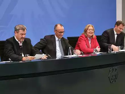 Söder, Merz, Bas und Klingbeil am 03.09.2025 - Foto: über dts Nachrichtenagentur