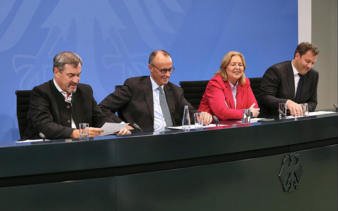 Söder, Merz, Bas und Klingbeil am 03.09.2025 - Foto: über dts Nachrichtenagentur