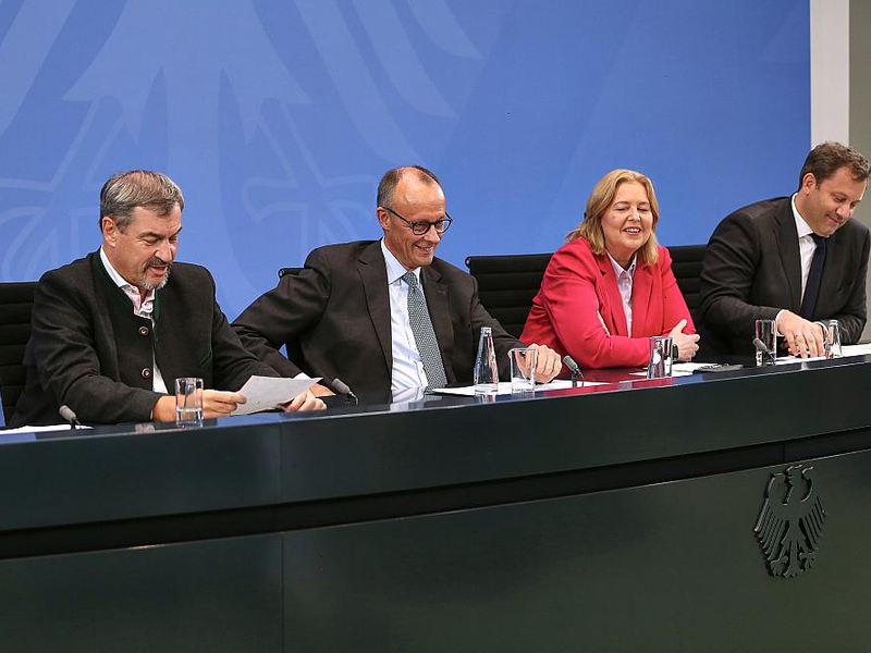 Söder, Merz, Bas und Klingbeil am 03.09.2025 - Foto: über dts Nachrichtenagentur