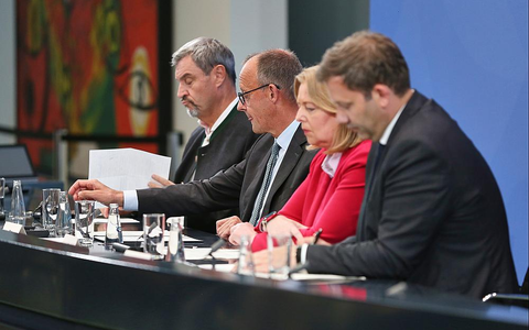 Söder, Merz, Bas und Klingbeil am 03.09.2025 - Foto: über dts Nachrichtenagentur