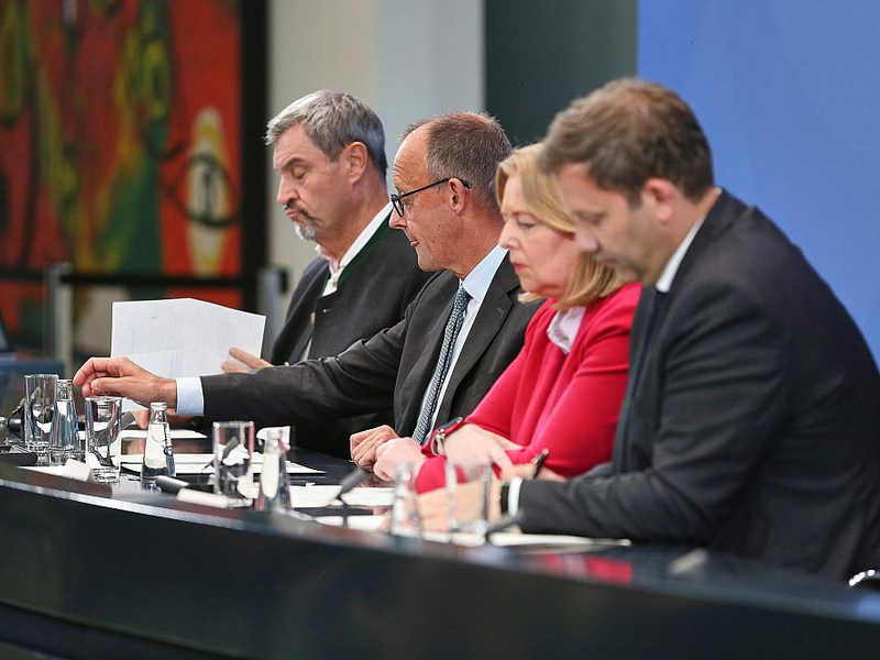 Söder, Merz, Bas und Klingbeil am 03.09.2025 - Foto: über dts Nachrichtenagentur