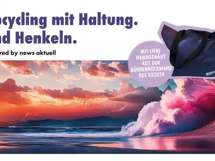 Wenn die Bühne zum Taschen-Unikat wird: news aktuell startet Upcycling-Aktion beim Kommunikationskongress 2025 - Foto: presseportal.de