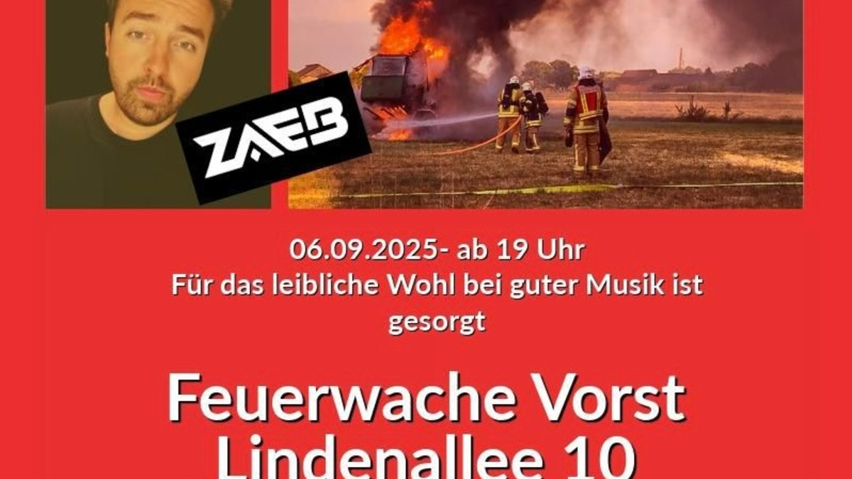 FW Tönisvorst: Der Löschzug Vorst läd bei freiem Eintritt zum Sommernachtstraum in die Feuerwache ein - Foto: presseportal.de