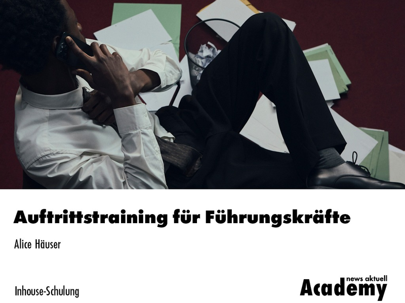 Auftrittstraining für Führungskräfte / Eine Inhouse-Schulung der news aktuell Academy - Foto: presseportal.de