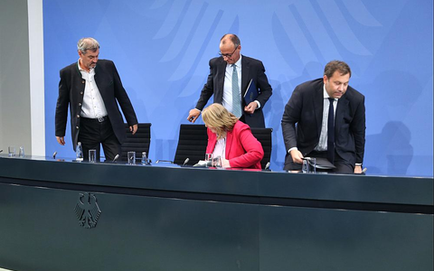 Söder, Merz, Bas und Klingbeil am 03.09.2025 - Foto: über dts Nachrichtenagentur