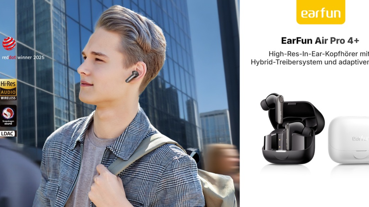 Mit den Air Pro 4+ und dem Wave Pro X präsentiert EarFun zwei top ausgestattete Bluetooth-Kopfhörer - Foto: presseportal.de