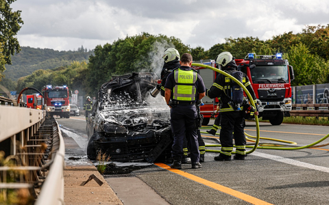 FW-MK: PKW Brand auf der Autobahn sorgt für Lange Staus - Foto: presseportal.de