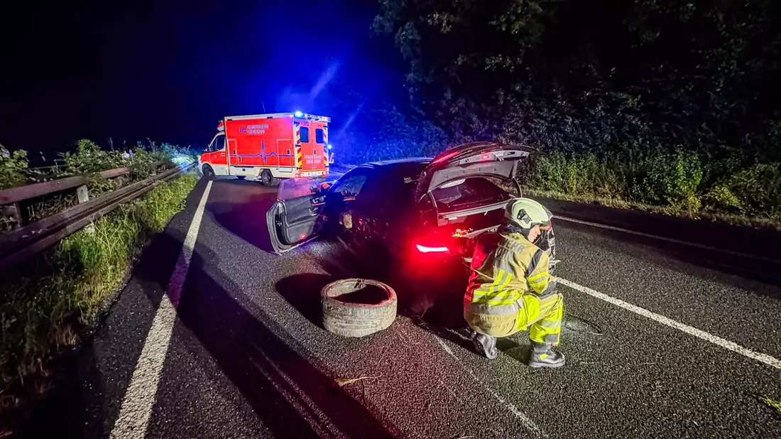 FW-MK: Schwerer Verkehrsunfall auf der Autobahn endet glimpflich - Bild: presseportal.de