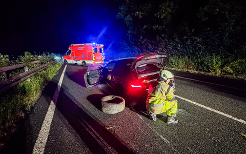 FW-MK: Schwerer Verkehrsunfall auf der Autobahn endet glimpflich - Foto: presseportal.de