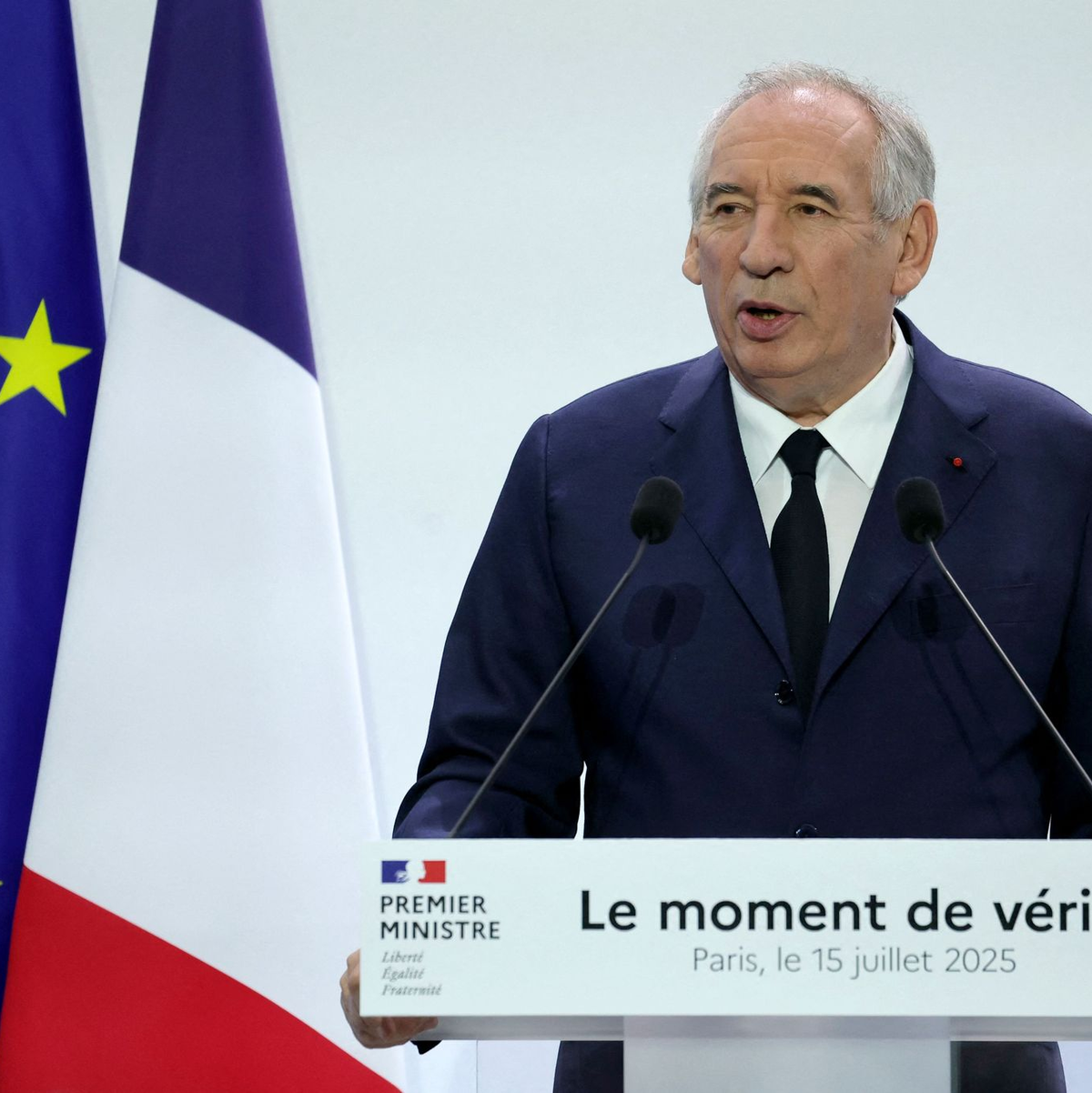 Anfang der Woche wird der Sturz von Premier Bayrou und seiner Regierung erwartet. (Archivbild) - Foto: Thomas Samson/AFP/dpa