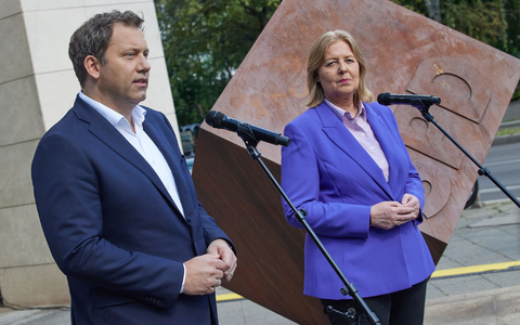 Die SPD-Chefs vor einer Klausur des Parteivorstands in Berlin. - Foto: Joerg Carstensen/dpa