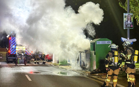 FW-E: Brandserie in Altenessen-Süd - mehrere Containerbrände - Foto: presseportal.de