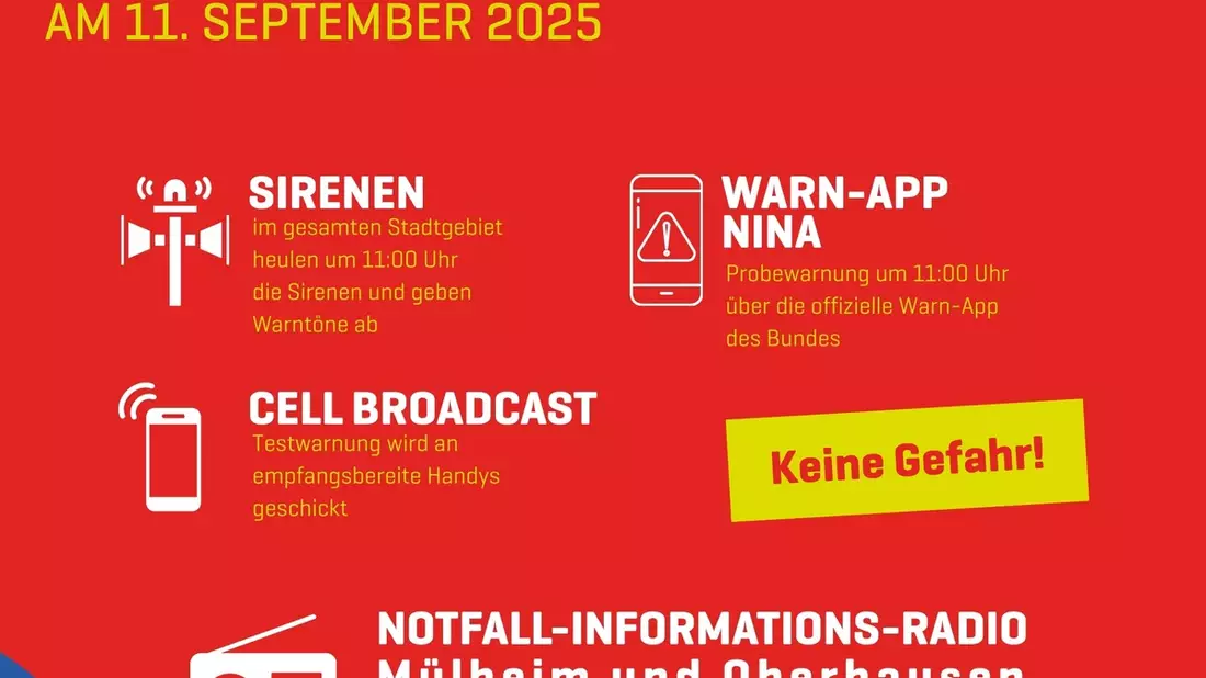 FW-MH: Bundesweiter Warntag am 11. September: Sirenen, Warn-Apps und Notfallradio in Mülheim - Bild: presseportal.de