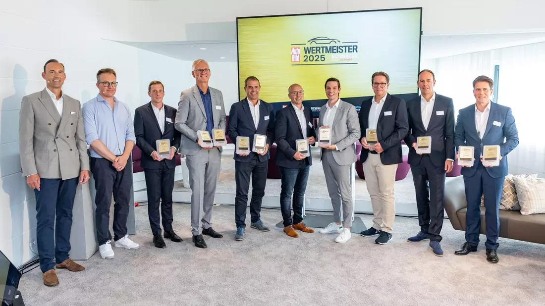Wertmeister 2025: AUTO BILD und Schwacke küren auf der IAA München die wertstabilsten Autos / Die besten Wiederverkaufswerte in 11 Kategorien / Audi gewinnt dreifach / Elektroautos positiv im Trend - Bild: presseportal.de