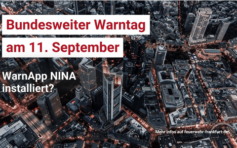 FW-F: Bundesweiter Warntag am 11. September - auch in Frankfurt - Foto: presseportal.de