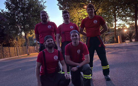 FW Ense: Vorbereitung der Löschgruppe Hünningen auf den Schanzenlauf in Oberstdorf - Foto: presseportal.de