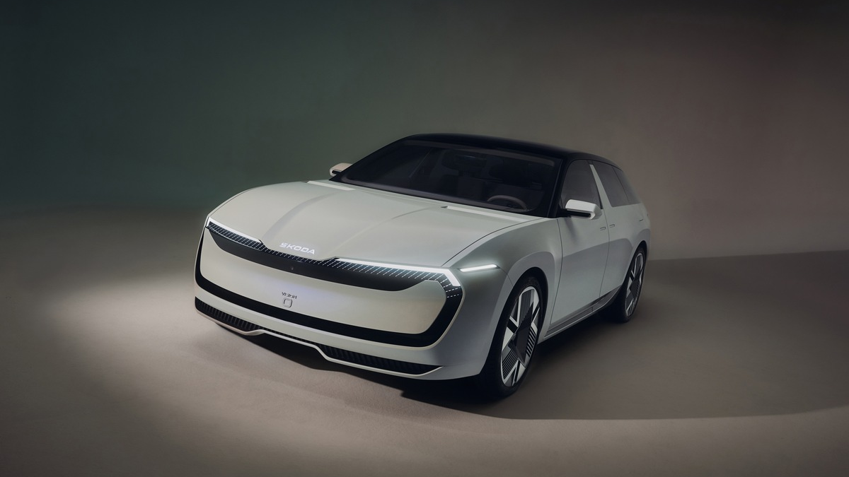 Škoda Vision O: Elektrifizierter Kombi der Zukunft mit der nächsten Generation der Modern Solid-Designsprache - Foto: presseportal.de