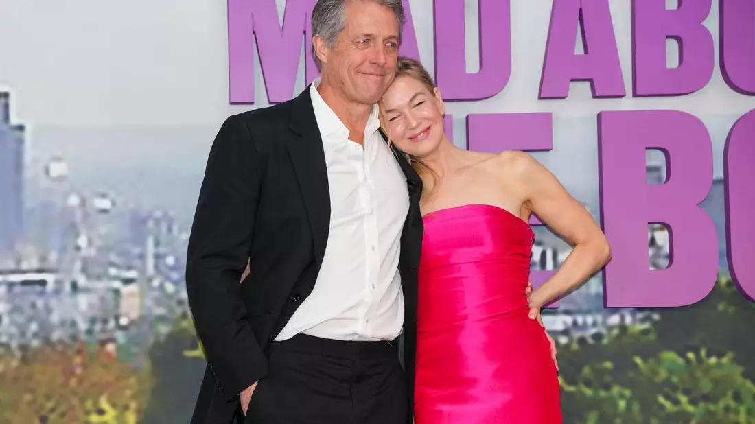 Eingespieltes Team: Hugh Grant und Renée Zellweger - hier bei der Premiere des Films «Bridget Jones: Mad About the Boy» (deutscher Titel: «Bridget Jones - Verrückt nach ihm») im Januar 2025 in London. (Archivbild) - Bild: Scott A Garfitt/Invision/AP/dpa