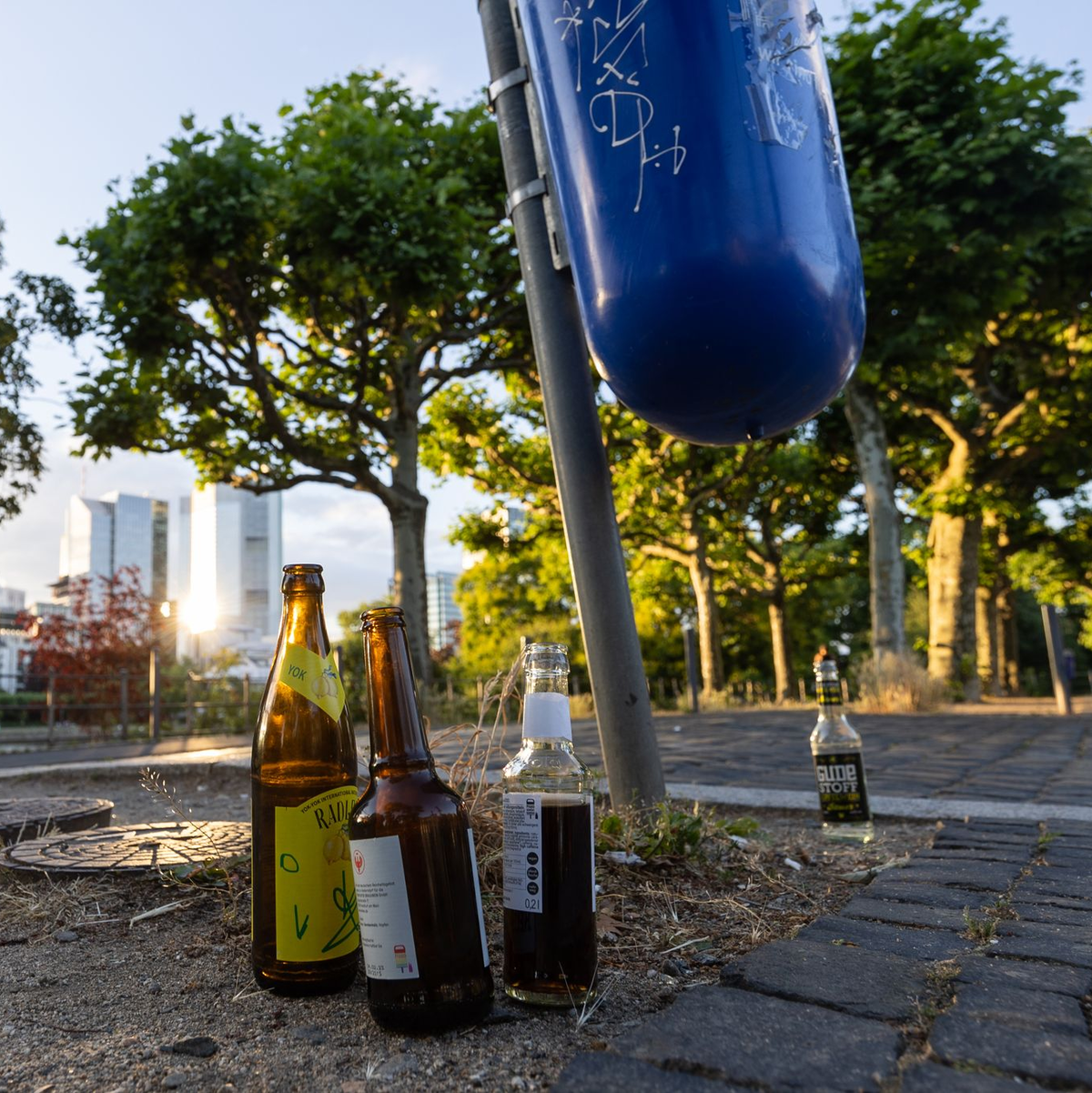 Leere Bier- und Limonadenflaschen gehören in Deutschland zunehmend zum Stadtbild. (Archivbild)  - Foto: Hannes P. Albert/dpa