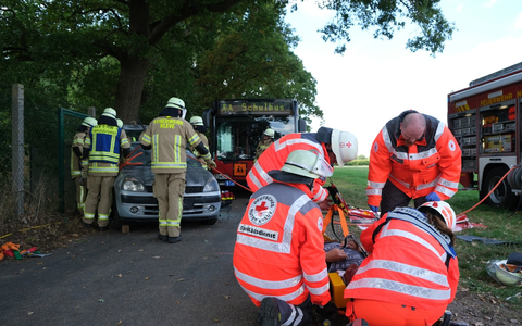 FW-KLE: Großübung in Kleve: Rettungskräfte trainieren Busunfall mit 26 Betroffenen - Foto: presseportal.de
