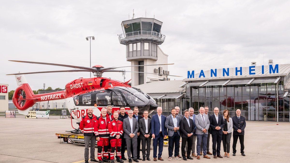 DRF Luftrettung erhält Zuschlag im Vergabeverfahren Mannheim / Christoph 53 künftig für Primär- und Sekundäreinsätze startklar - Foto: presseportal.de