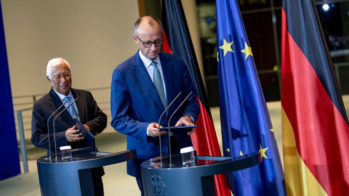 Kanzler Merz kommentiert das Eindringen russischer Drohnen in den polnischen Luftraum mit deutlichen Worten. - Foto: Fabian Sommer/dpa