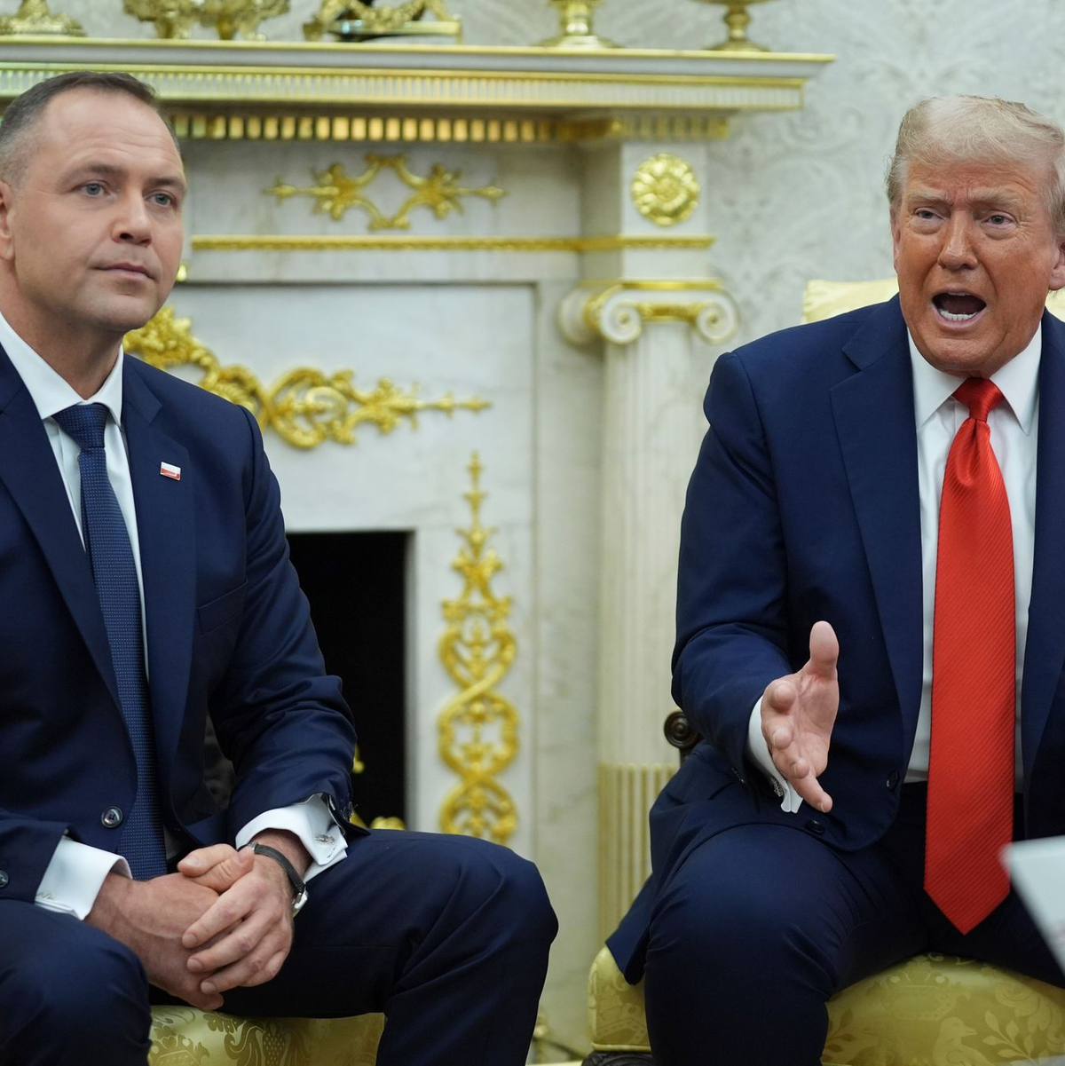 Der rechtskonservative polnische Präsident Nawrocki hat einen guten Draht zu Donald Trump. - Foto: Evan Vucci/AP/dpa