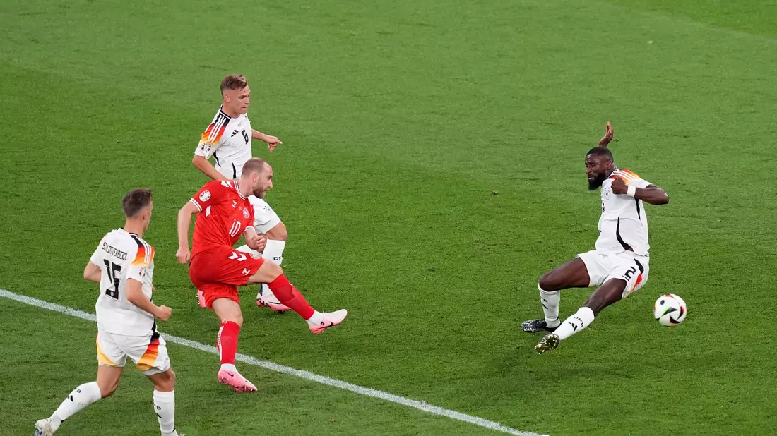 Christian Eriksen beim EM-Spiel gegen Deutschland. - Bild: Marcus Brandt/dpa