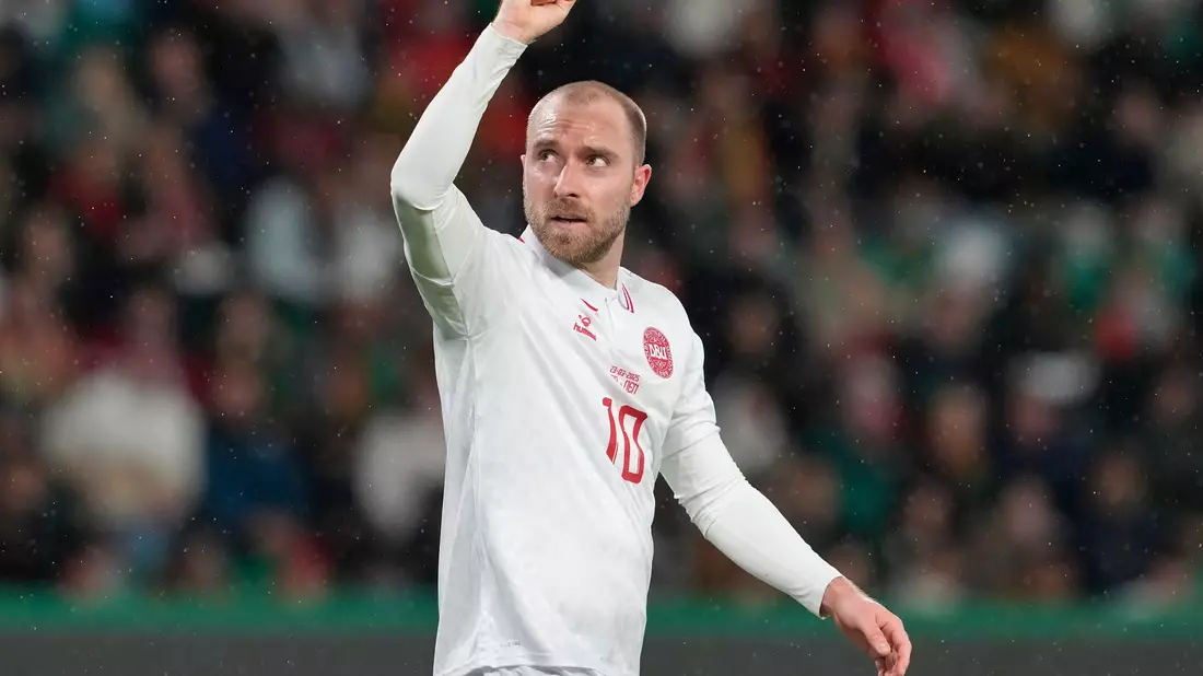 Dänemarks Rekordspieler Christian Eriksen. - Bild: Armando Franca/AP/dpa
