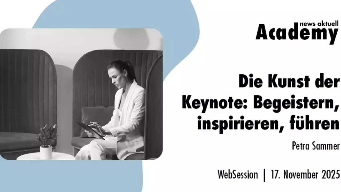 Die Kunst der Keynote: Begeistern, inspirieren, führen / Ein Webinar der news aktuell Academy - Bild: presseportal.de