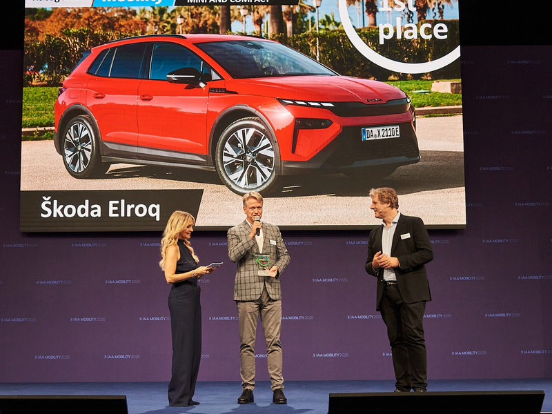 Der kompakte Škoda Elroq gewinnt bei der Wahl ‚BEST OF mobility‘ 2025 die Kategorie ‚Electric Cars – Mini and Compact‘ - Foto: presseportal.de