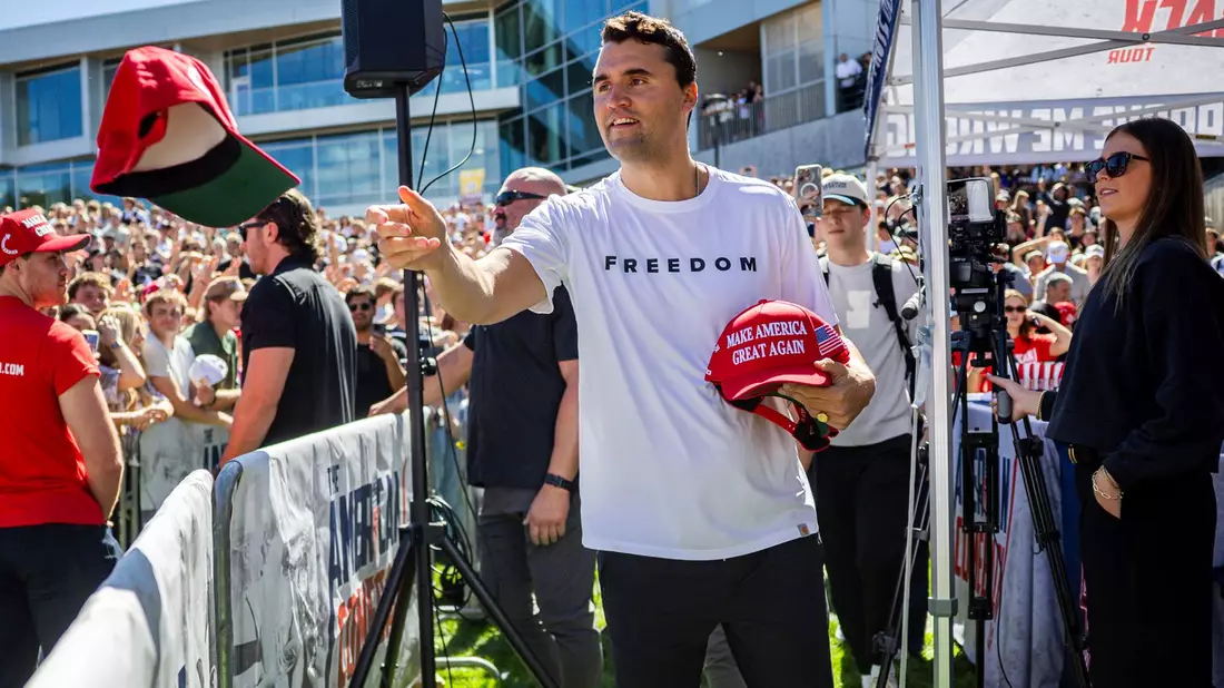 Charlie Kirk war am Mittwoch bei einer Veranstaltung erschossen worden, bei der er mit Studenten politische und gesellschaftliche Themen debattieren wollte. - Bild: Tess Crowley/The Deseret News/AP/dpa