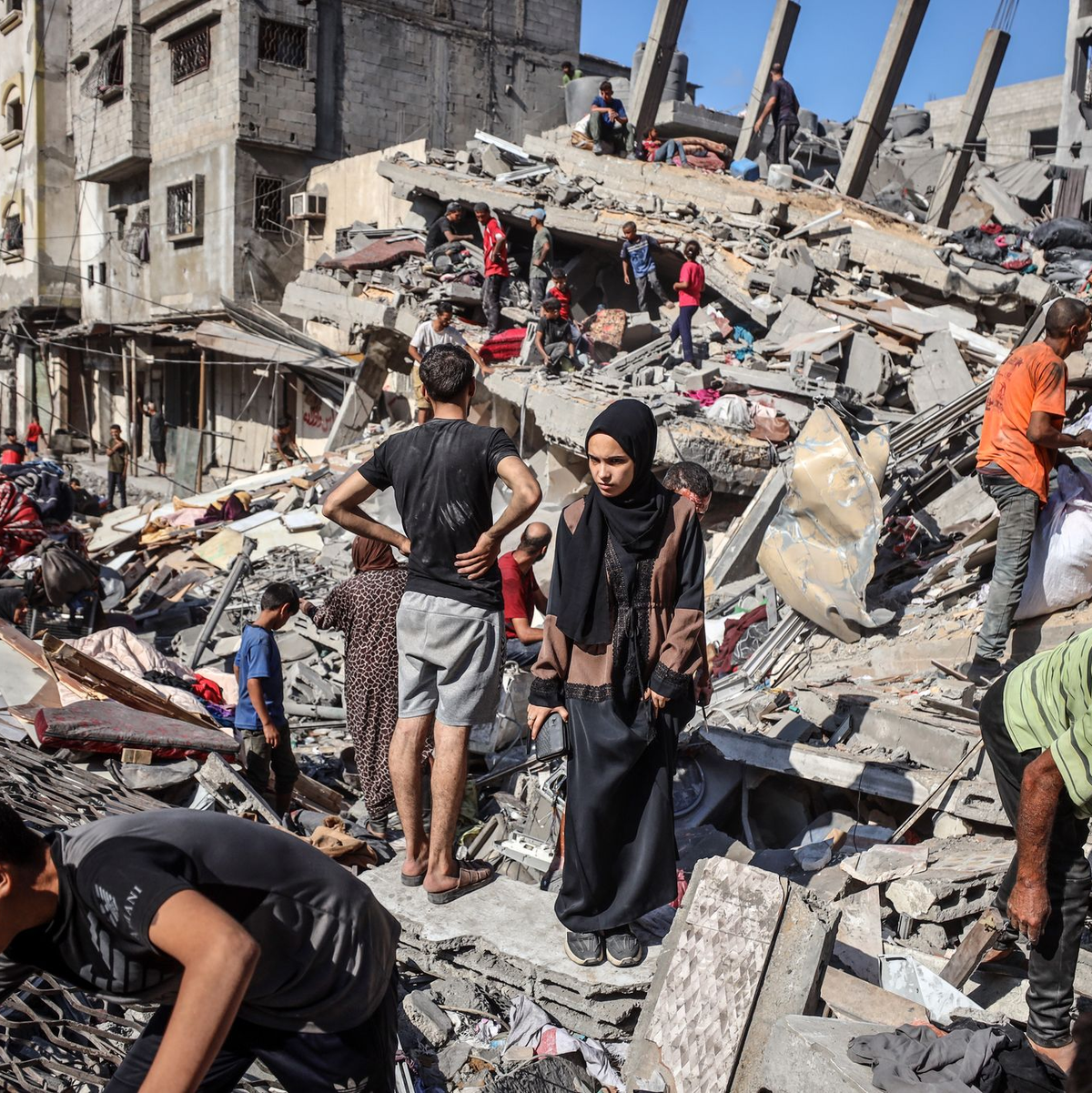 In der Stadt Gaza starben Berichten zufolge 14 Menschen einer Familie. - Foto: Abed Rahim Khatib/dpa