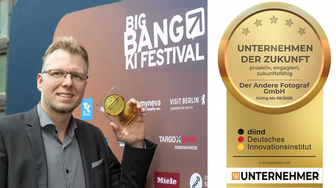 Ausgezeichnet als Unternehmen der Zukunft: Die Der Andere Fotograf GmbH erhält Ehrung des Deutschen Innovationsinstituts - Bild: presseportal.de