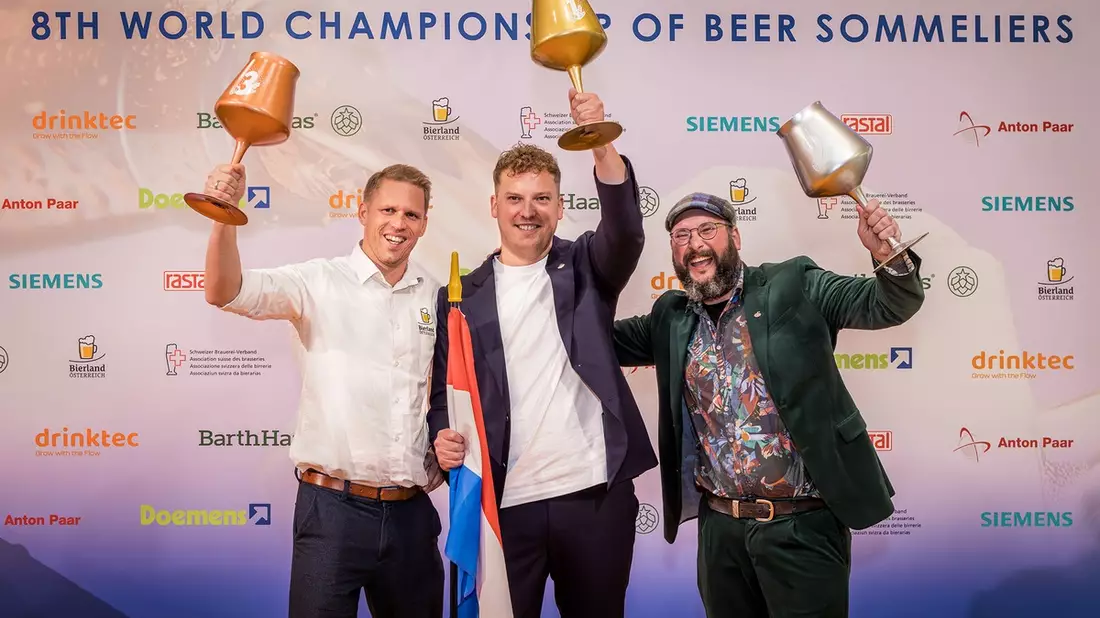 Atemberaubendes Finale: Léon Rodenburg aus den Niederlanden ist neuer Weltmeister der Biersommeliers - Bild: presseportal.de