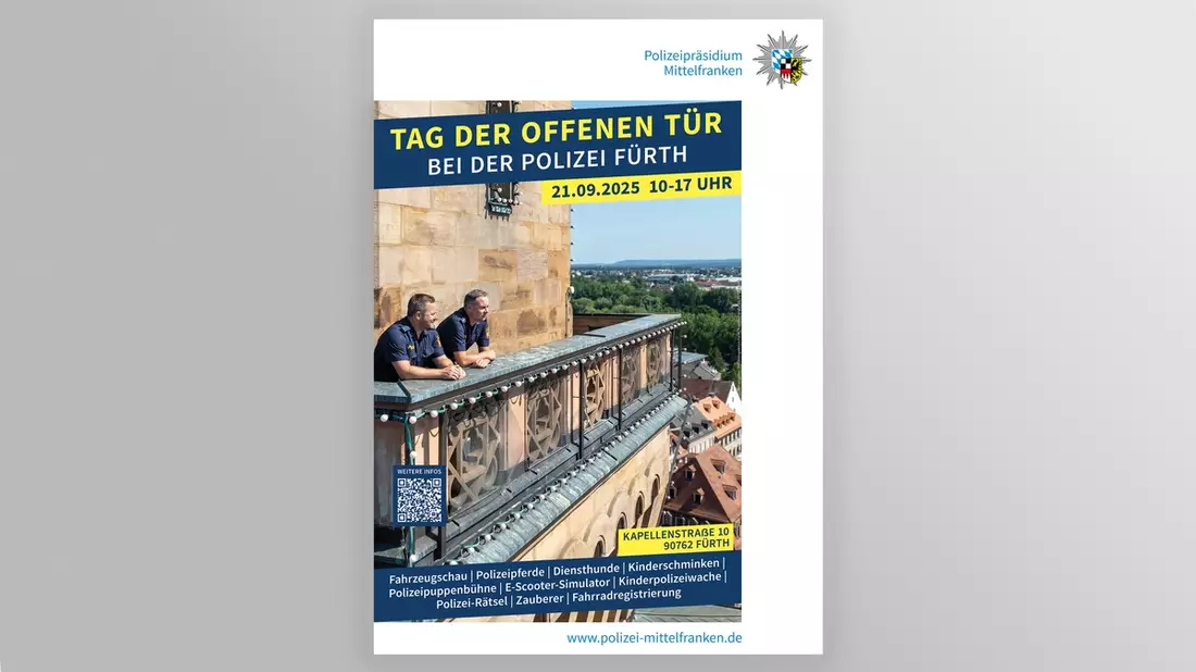 POL-MFR: (885) Tag der offenen Tür der Polizei Fürth - Einladung - Bild: presseportal.de