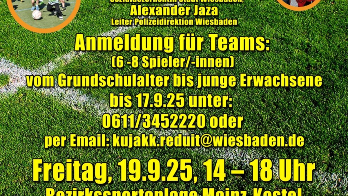 POL-WI: Street-Soccer-Turnier für Toleranz in Kastel - Auch Alexander Jaza, Leiter der Polizeidirektion Wiesbaden ist Schirmherr - Foto: presseportal.de