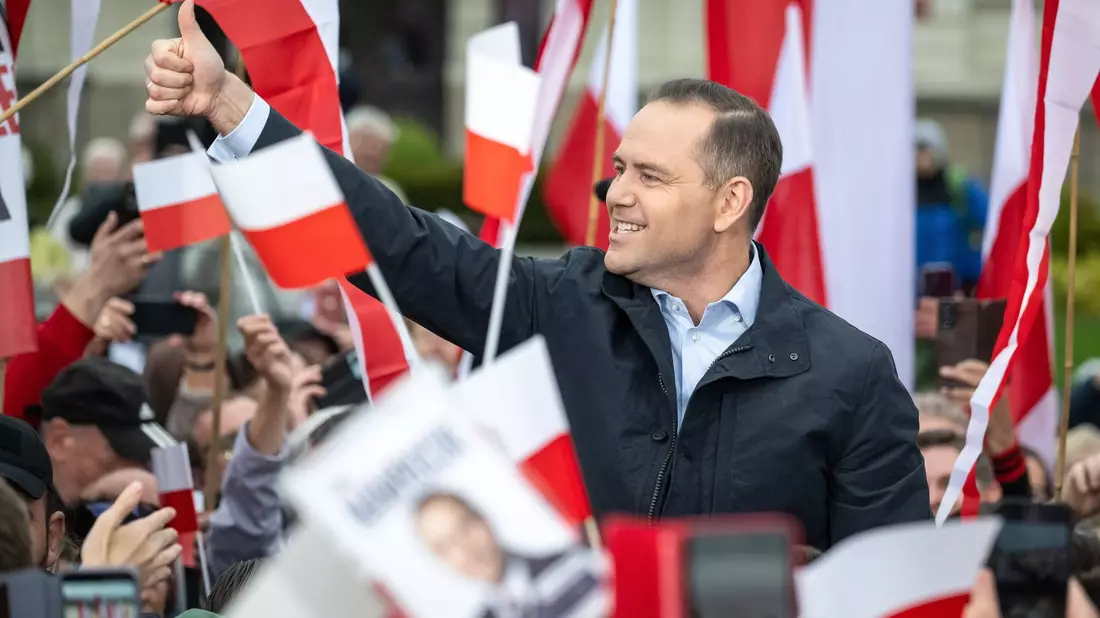 Nawrocki schlug im polnischen Präsidentenwahlkampf antideutsche Töne an. - Bild: Tytus Zmijewski/PAP/dpa