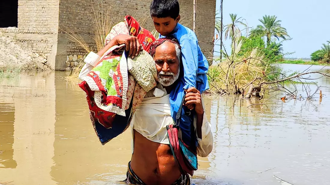 Unwetter in Pakistan - Bild: Ppi/PPI via ZUMA Press Wire/dpa