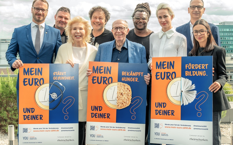 MEIN EURO ZÄHLT: Die YOU-Stiftung von Dr. h.c. Ute-Henriette Ohoven startet deutschlandweite Spendenkampagne mit Rainer Calmund und der Düsseldorfer Agentur Rheinschurken - Foto: presseportal.de