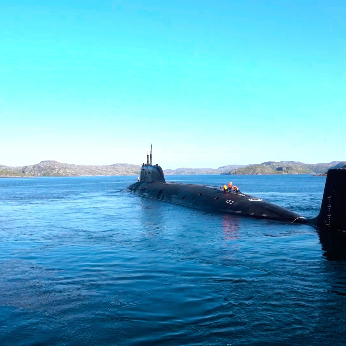 Auch in der Ostsee und in der polaren Barentssee wurde geübt. - Foto: Russisches Verteidigungsministerium/AP/dpa