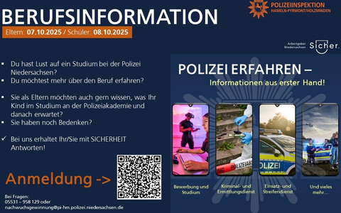 POL-HM: Traumberuf Polizist? Informationsabende für Interessierte - Foto: presseportal.de