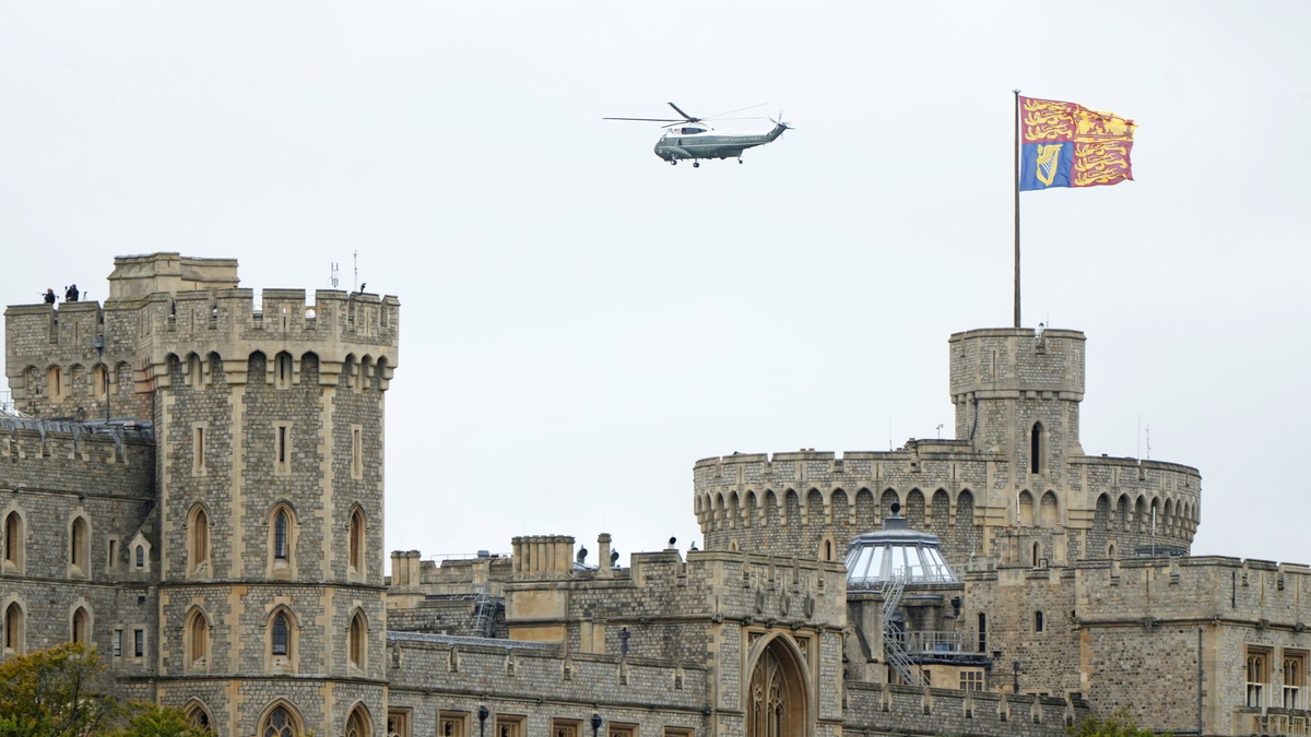 Die Trumps sind auf Schloss Windsor angekommen.  - Foto: Alastair Grant/AP/dpa