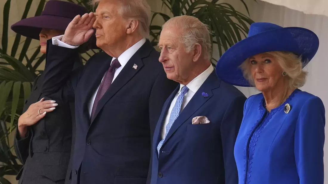 Trump und der König: Der US-Präsident bezeichnet Charles als Freund. - Bild: Kirsty Wigglesworth/PA Wire/dpa