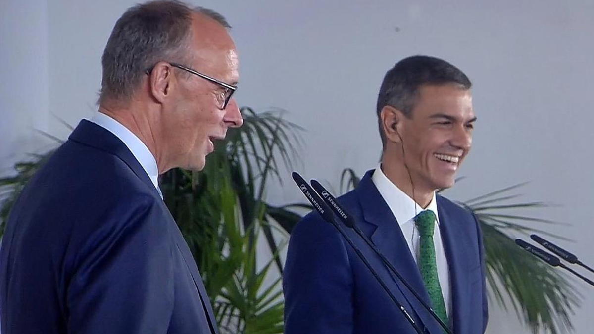 Friedrich Merz und Pedro Sánchez am 18.09.2025 - Foto: über dts Nachrichtenagentur