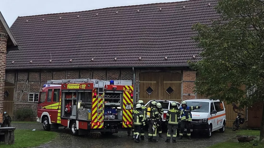 FW-WRN: Löschgruppe Langern übte mit Löschzug aus Selm - Bild: presseportal.de