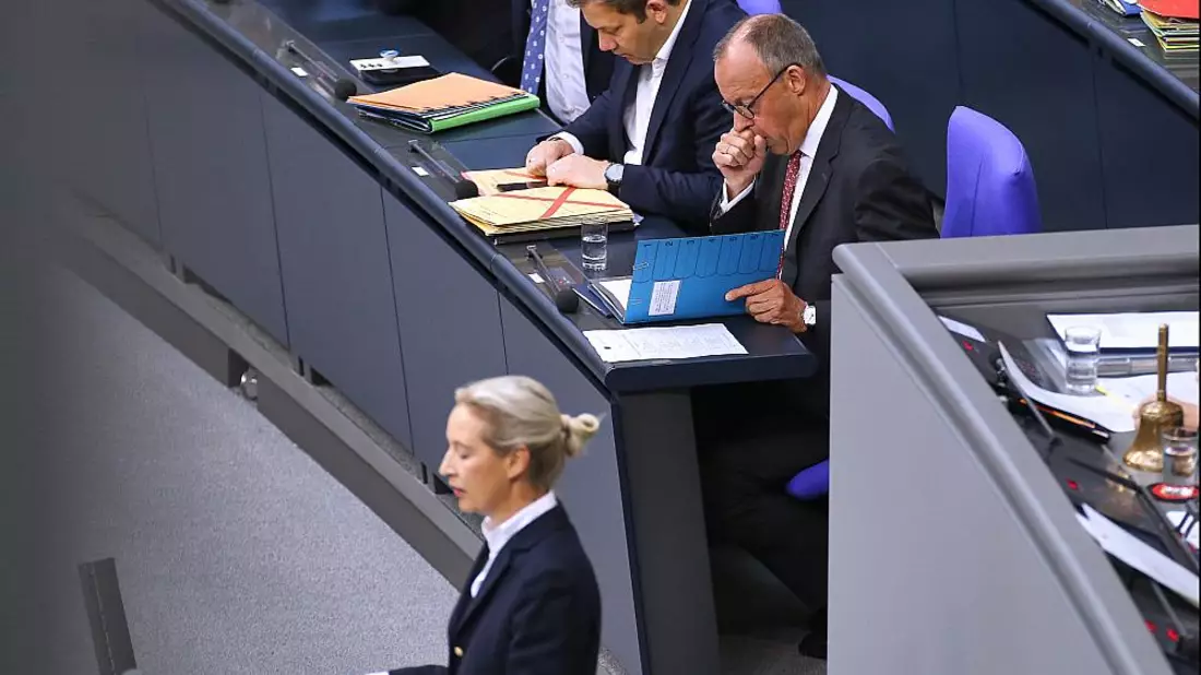 Alice Weidel, Lars Klingbeil, Friedrich Merz am 17.09.2025 - Bild: über dts Nachrichtenagentur