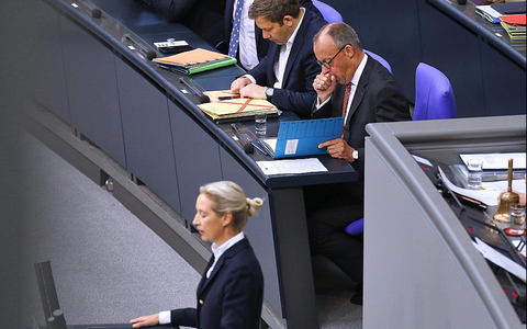 Alice Weidel, Lars Klingbeil, Friedrich Merz am 17.09.2025 - Foto: über dts Nachrichtenagentur